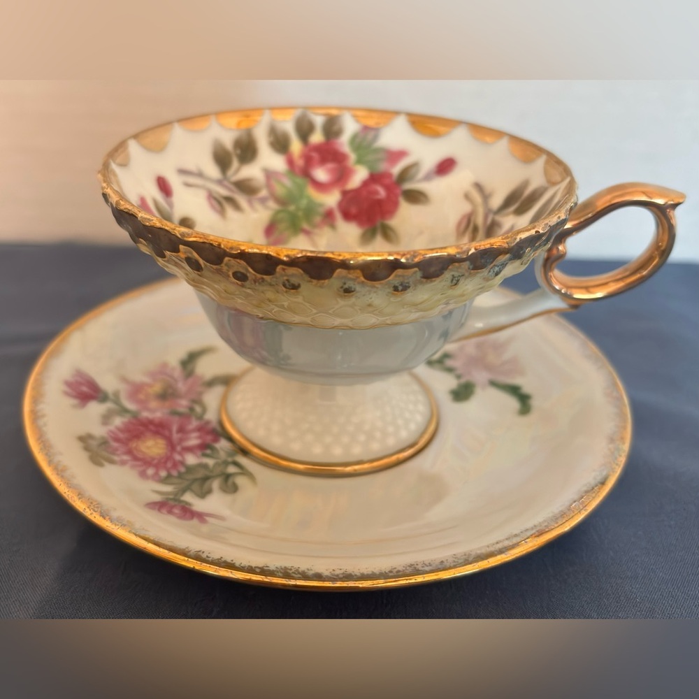 Vintage Enesco Tea Cup & Saucer Set